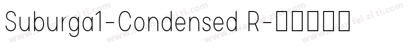 Suburga1-Condensed R字体转换